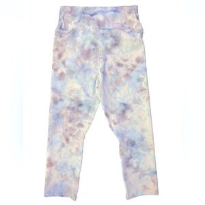 Good American Cloud Tie Dye Foil Crop Workout Leggings Size 3